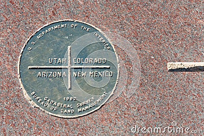 Four Corners Monument Stock Photo