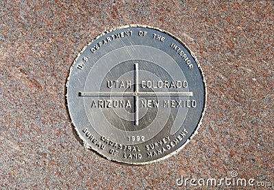 Four Corners Monument Stock Photo