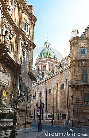 Four Corners Palermo Stock Photo