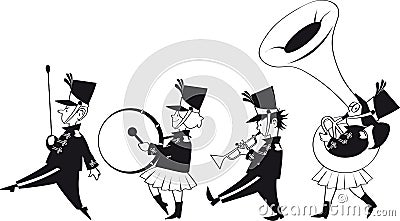 Marching band clip-art Vector Illustration