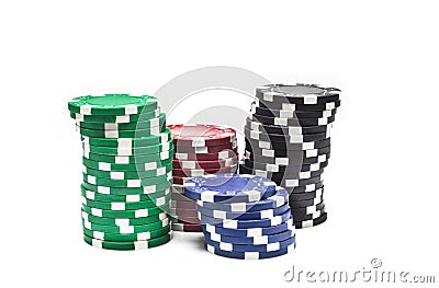 Four different color casino Stock Photo