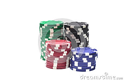 Four different color casino Stock Photo