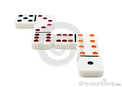 Four dominos Stock Photo