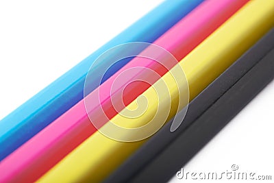 Four drawing pencils composition Stock Photo