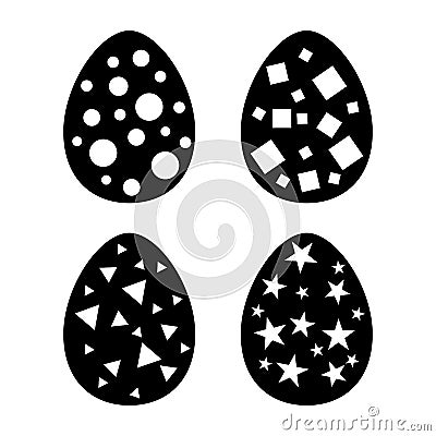 Four easter egg illustration Vector Illustration