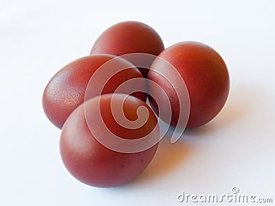 Four Easter eggs Stock Photo