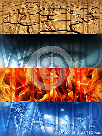 Four Elements Stock Photo