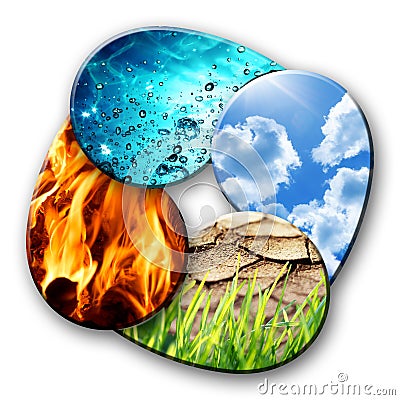 Four elements of Nature Stock Photo