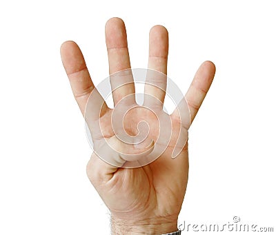 Four fingers Stock Photo