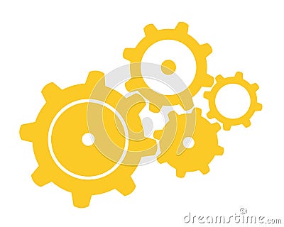 Four Gears Vector Illustration