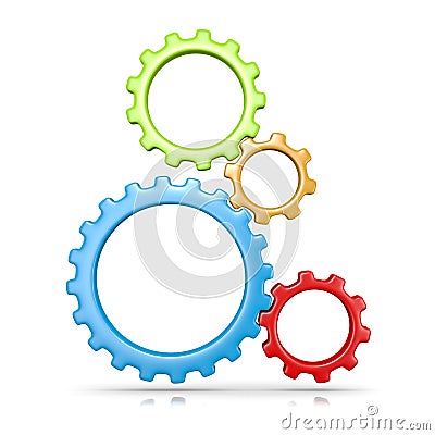 Four Gears Stock Photo