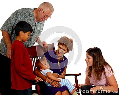 Four Generations Stock Photo