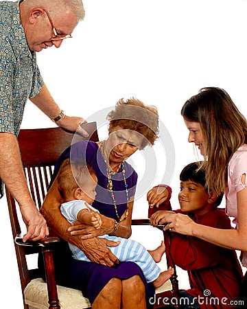 Four Generations Stock Photo