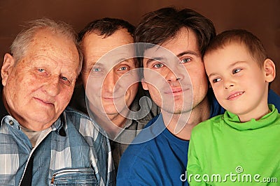 Four generations Stock Photo