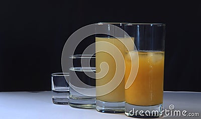 four glasses Stock Photo