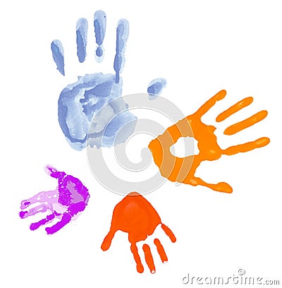 Four hands Stock Photo