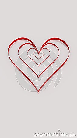Four hearts Stock Photo
