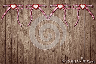 Four hearts with mesh Stock Photo