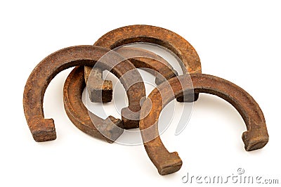 Four Horse Shoes Stock Photo