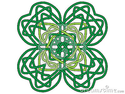 Four-leaf clover, vector ornament Vector Illustration