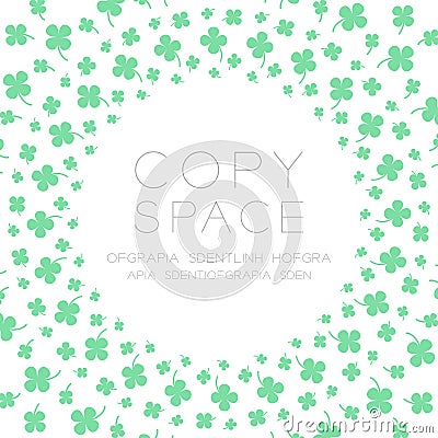 Four-leaf Clovers icon lucky sign pattern circle shape Vector Illustration