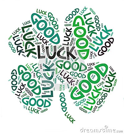 Four leaves clover good luck Stock Photo