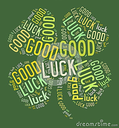 Four leaves clover good luck Stock Photo