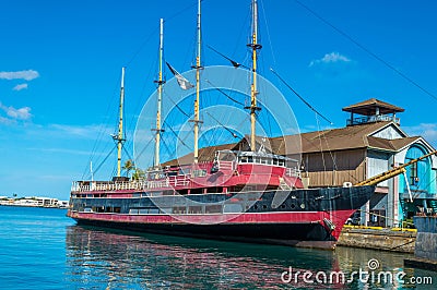 Four masted sailing ship Editorial Stock Photo