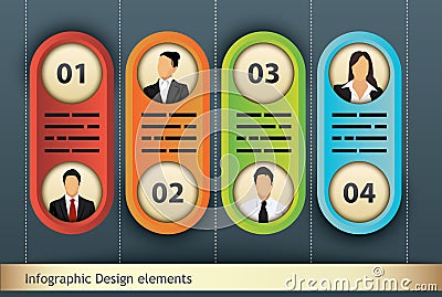 Four options Vector Illustration