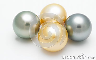 Four pearls Stock Photo