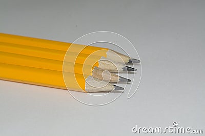 Four pencils isolated Stock Photo