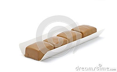 Four pieces of chocolate Stock Photo