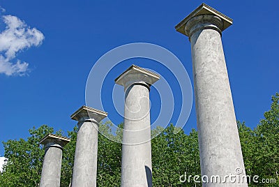 Four pillars. Stock Photo