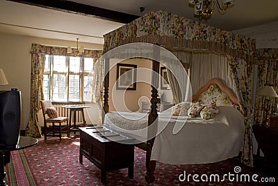 Four poster bedroom Stock Photo