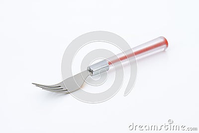 Four-pronged table fork Stock Photo