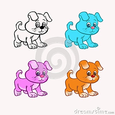 Four puppies Stock Photo