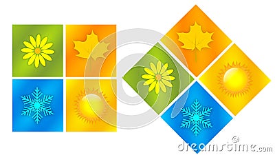 Four season Stock Photo