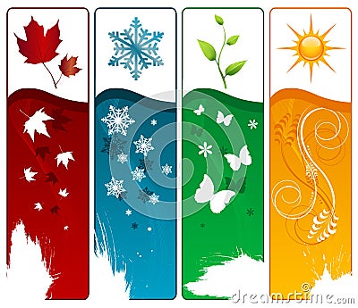 Four season vector Vector Illustration