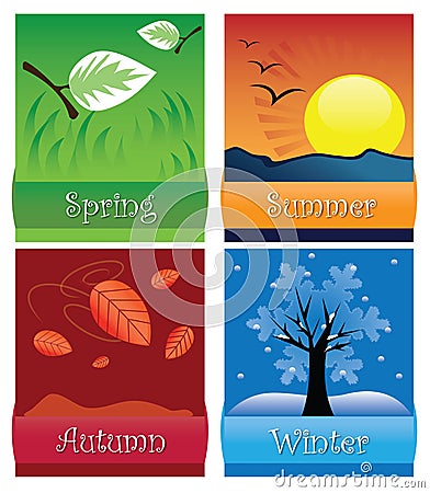 The four seasons Stock Photo