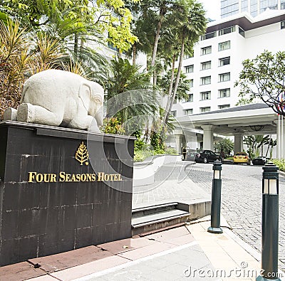 Four Seasons hotel in Bangkok Editorial Stock Photo