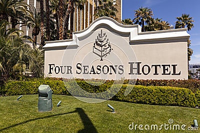 Four Seasons Hotel sing in Las Vegas, NV on April 19, 2013 Editorial Stock Photo
