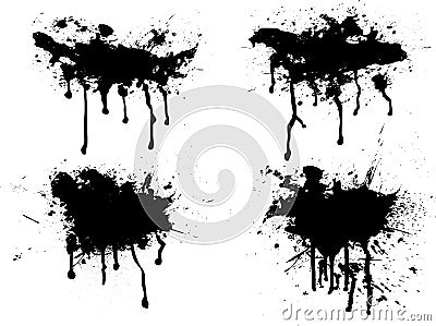 Four splat Vector Illustration