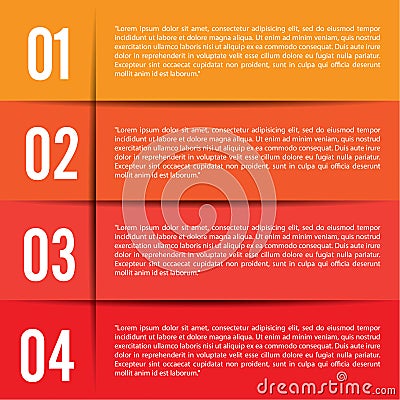 Four steps Vector Illustration