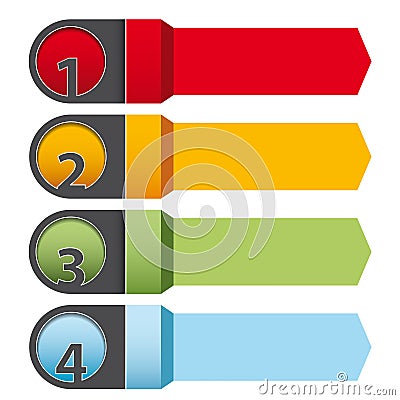 Four steps infographic arrows Vector Illustration