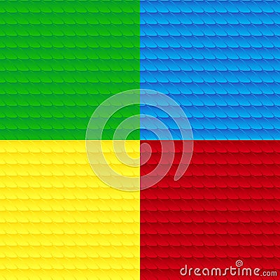 Four textures Vector Illustration