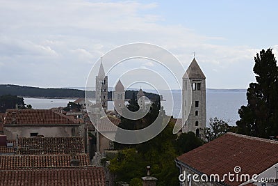 four towers of the island use raba Editorial Stock Photo