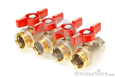 Four valves Stock Photo