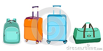 Travel Bags Suitcases Icon Vector Illustration Vector Illustration