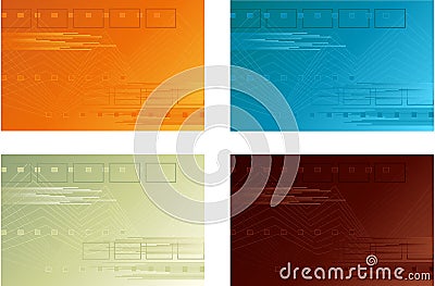 Four Vector Backgrounds Vector Illustration