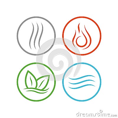 Four vector elements icons. Vector Illustration